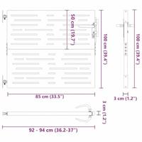 Tuinpoort met slot Zwart 105 x 100 cm Poedergecoat staal - thumbnail
