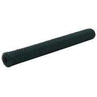 VidaXL Kippengaas 25x1,2 m staal met pvc coating groen - thumbnail