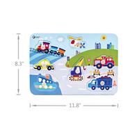 Classic World houten noppenpuzzel verkeer, 8st. - thumbnail