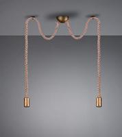 Trio HanglampCord touwlamp 2-lichts brons - 310100204 - thumbnail