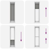 Pliss rolgordijn 45x200 cm stofbreedte 44,4 cm polyester zwart - thumbnail