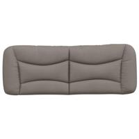 Hoofdbordkussen 120 cm stof taupe - thumbnail