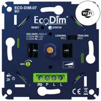 LED EcoDim Inbouwdimmer Wifi - Universeel - 250 Watt - Druk/Draai - thumbnail