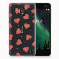 Nokia 2 | TPU bumper | Hearts - thumbnail