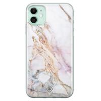 iPhone 11 siliconen telefoonhoesje - Parelmoer marmer - thumbnail