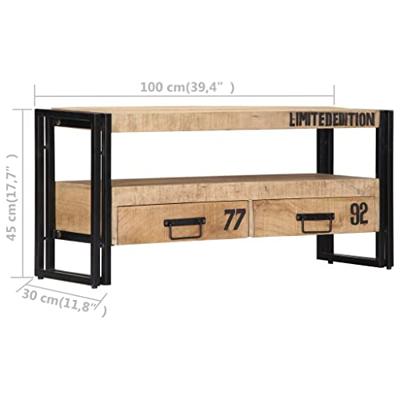 Tv-meubel 100x30x45 cm massief mangohout