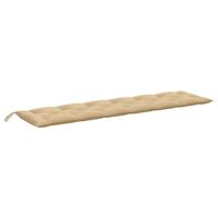 Tuinbankkussens 2 st 200x50x7 cm stof gemleerd beige - thumbnail