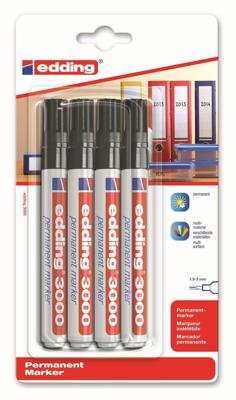 Viltstift edding 3000 rond 1.5-3mm zwart | 10 stuks Viltstift edding 3000 rond 1.5-3mm zwart | 10 stuks