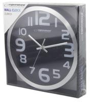 Esperanza EHC013K Wall Clock - Zurich - Black Kwartsklok Ovaal Zwart, Wit - thumbnail