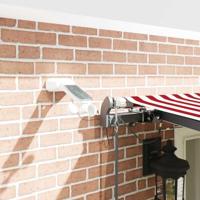 Automatische Inklapbare Luifel met LED Rood en Wit Gestreept 600x300 cm - thumbnail