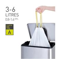 Afvalzak eko mdpe type a trekb 35x40cm 3-6l wit | 6 stuks - thumbnail