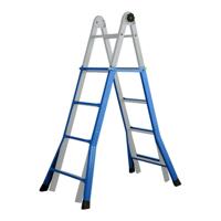 Telescopische ladder EDM 75090 Aluminium Staal 4 m x 58 cm 8 Treden - thumbnail