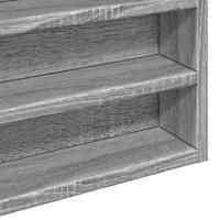 Vitrinekast 60x8,5x58 cm bewerkt hout grijs sonoma eikenkleur - thumbnail