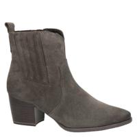 Marco Tozzi suède enkellaarzen bruin - thumbnail
