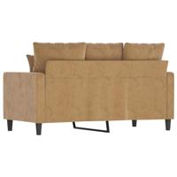 Tweezitsbank 120 cm fluweel bruin - thumbnail