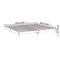 Bedframe massief hout zwart 200x200 cm - thumbnail