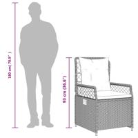 7-delige Tuinset met kussens poly rattan beige - thumbnail