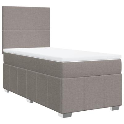 Boxspring met matras stof taupe 100x200 cm - thumbnail
