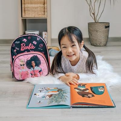Barbie Rugzak 30x25x10 cm Roze/Zwart