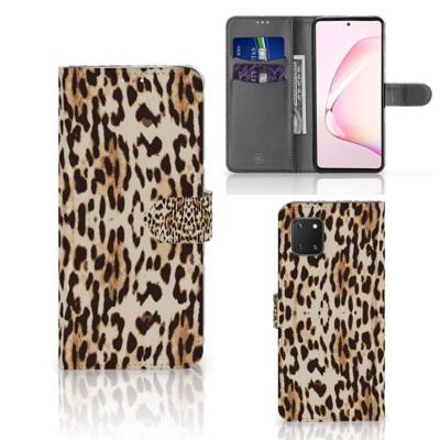 Samsung Note 10 Lite | Telefoonhoesje | Met pasjeshouder | Leopard