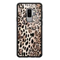 Samsung Galaxy S9 Plus glazen hardcase - Golden wildcat - thumbnail