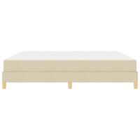 Boxspring bed Crème, Bruin 200 x 200 cm Stof, Engineered Hout - thumbnail