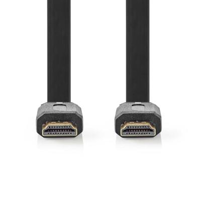 Nedis High Speed ??HDMI™-Kabel met Ethernet | HDMI™ Connector | HDMI™ Connector | 4K@30Hz | 10.2 Gbps | 2.00 m | Plat | PVC | Zwart | Label - Nedis High Speed ??HDMI™-Kabel met Ethernet | HDMI™ Connector | HDMI™ Connector | 4K@30Hz | 10.2 Gbps | 2.00 m | Plat | PVC | Zwart | Label -