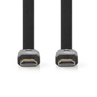 Nedis High Speed ??HDMI™-Kabel met Ethernet | HDMI™ Connector | HDMI™ Connector | 4K@30Hz | 10.2 Gbps | 2.00 m | Plat | PVC | Zwart | Label - - thumbnail