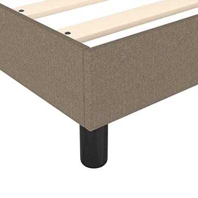 Bedframe zonder matras stof taupe 200x200 cm Bedframe zonder matras stof taupe 200x200 cm