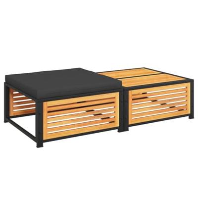 Tuintafel met kruk massief acaciahout Tuintafel met kruk massief acaciahout