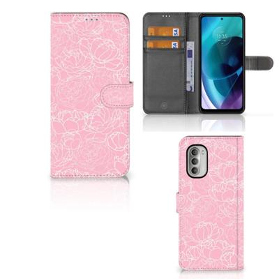 Motorola Moto G51 5G Hoesje White Flowers Motorola Moto G51 5G Hoesje White Flowers