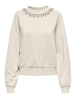 Only Onljett L/s O-neck Emb. Box Swt 15355912 Sweater 4856683 Birch Embellishment