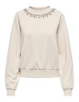 Only Onljett L/s O-neck Emb. Box Swt 15355912 Sweater 4856683 Birch Embellishment - thumbnail