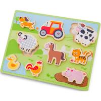 New Classic Toys vormenpuzzel Chunky Farm junior hout 9 stukjes - thumbnail