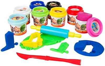 Jonotoys Toy story klei set met 8 potjes klei en mes met roller