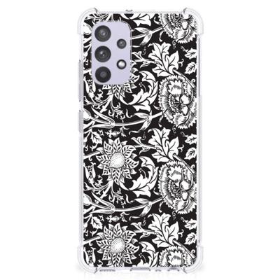 Samsung Galaxy A32 4G | A32 5G Enterprise Editie Case Black Flowers Samsung Galaxy A32 4G | A32 5G Enterprise Editie Case Black Flowers