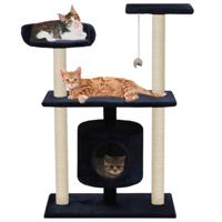 Kattenkrabpaal met sisal krabpalen 95 cm donkerblauw - thumbnail