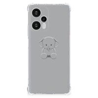 Xiaomi Poco F5 Stevig | Bumper Hoesje | Grijs Baby Olifant - thumbnail
