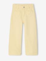 Wijde broek voor meisjes met hartvormige zakken lichtgeel - thumbnail