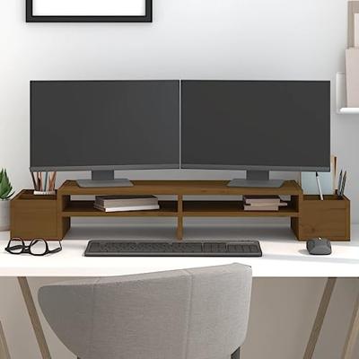 VidaXL Monitorstandaard 100x27,5x15 cm massief grenenhout honingbruin VidaXL Monitorstandaard 100x27,5x15 cm massief grenenhout honingbruin