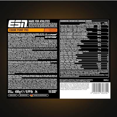 ESN Crank pump pro peach iced tea 450 Gram