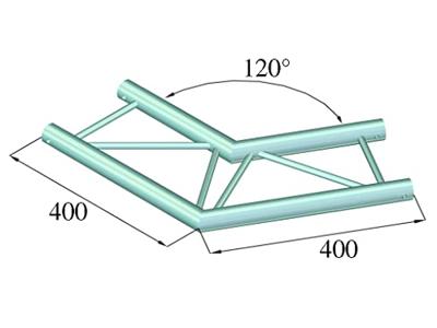 ALUTRUSS DECOLOCK DQ2-SPAC22H 2-way Corner 120Â°bk