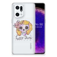Silicone Back Case OPPO Find X5 Pro Boho Skull - thumbnail