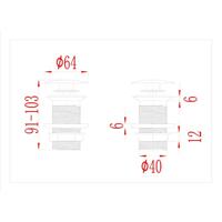 Afvoer pop-up zonder overloop 6,4x6,4x9,1 cm chroomkleurig - thumbnail