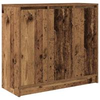Dressoir 85x34x76 cm spaanplaat oud hout - thumbnail