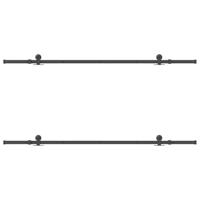 Doos met onderdelen voor schuifdeur 213,5 cm staal zwart - thumbnail