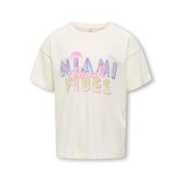 Kids ONLY zomer t-shirt S/S meisjes - loose fit, print - off wit - Kogruth - thumbnail