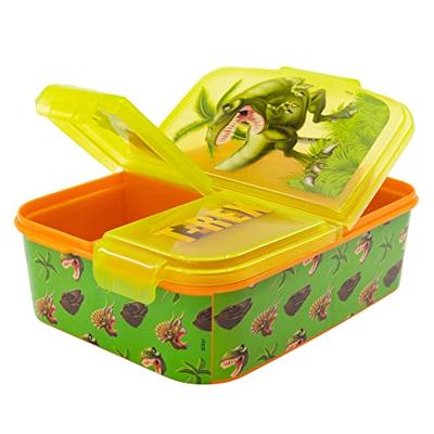 Lunchtrommel met Bestekvak Stor Dinosaur (6,7 x 16,5 x 19,5 cm)