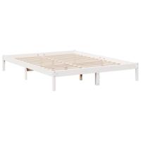 Bedframe extra lang zonder matras grenenhout wit 140x220 cm - thumbnail