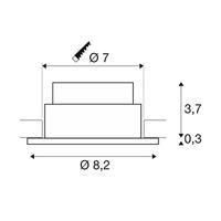 SLV 1001989 NEW TRIA 68 LED-inbouwlamp LED 7.3 W Wit - thumbnail